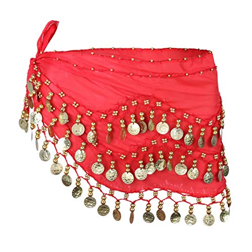 Amosfun Belly Dance Hip Scarf Bauchtanz Hüfte Bauchtanz Gürtel Rock Bauchtanz Hüfte Schal Chiffon Baumelnd Belly Dance Skirt von Amosfun