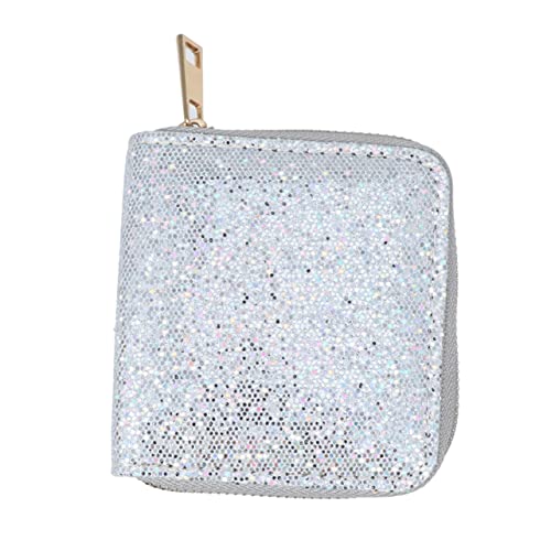 Amosfun Brieftasche Damen Geldbörsen für Damen Geldbörse mit Mini-Reißverschluss Frauen Reißverschluss Mini-Geldbörse für Frauen Geldbörse mit Reißverschluss glitzernde Münztüte von Amosfun