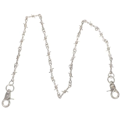 Amosfun Hosenkette Punk Jeanskette Geldbörsenkette Loop Taschenkette Hip Hop Hosenkette Gothic Kette für Herren Damen 79cm von Amosfun