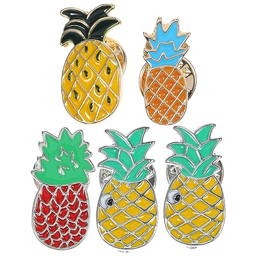 Amosfun 10 Stk Ananas Broschen hawaiianische Brustnadeln Zubehör Abs Mini-Hut Mini-Rucksack für Frauen Rucksack für Damen kreative Brosche lustige Brosche Mode schmücken Shirt Stift Kind von Amosfun