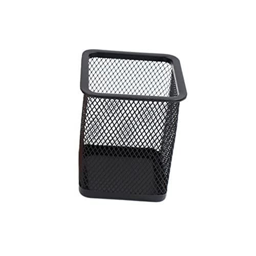 Amosfun Bleistifthalter Aus Mesh Schwarzer Schreibtisch Stifthalter Für Den Schreibtisch Organizer Für Make-up-Pinsel Desktop-Organizer Stiftetui Aus Metall Büro Quadrat Bürstenbecher von Amosfun