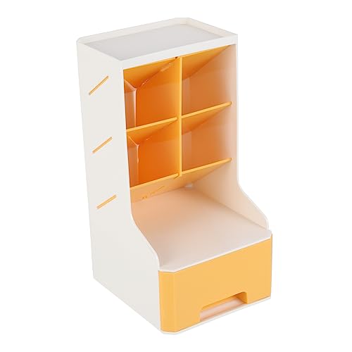 Amosfun Desktop-aufbewahrungsbox Schreibtisch-Organizer Stifthalter Aus Kunststoff Stift-Organizer Schreibtischzubehör Make-up-pinselhalter Stifthalter Tasse Regal Büro Pp Mehrschichtig von Amosfun