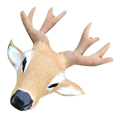 Amosfun Elchkopf Für Schmuck Zubehör Zur Herstellung Von Stirnbändern Geweih Haarspangen Tragen Gans Kostüm Haarschmuck Aus Geweih Weihnachtshaarnadel Kuhkostüm Für Reh Kunstpelz von Amosfun