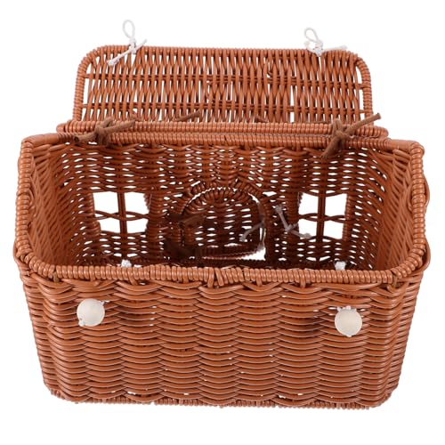 Amosfun Geflochtene Handtasche aus Strapazierfähigem PP Material Geräumiger Korbbeutel für Frauen Strandtasche Vielseitige Geschenkbox für Hochzeit und Geburtstag von Amosfun