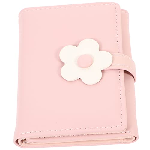 Amosfun Geldbörse Damen Portemonnaie Brieftasche Damen süßes rosa Portemonnaie Brieftasche für Teenager-Mädchen Karten für Kinder Damenhandtaschen kleine Blumenmappe Kartenhalter niedlich von Amosfun