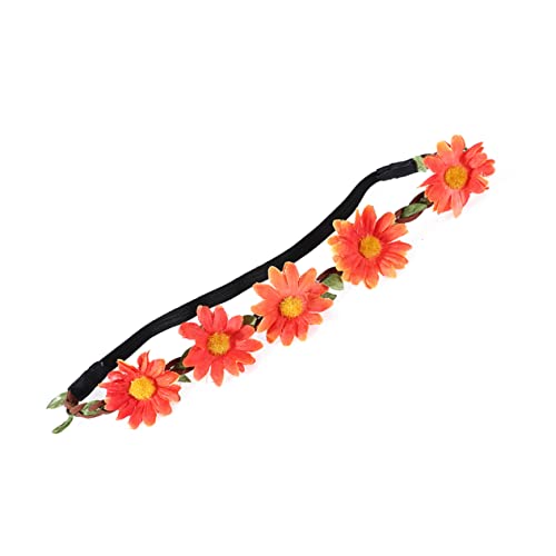 Amosfun 5st Blumenstirnband Für Mädchen Blumenkopfbedeckungen Hawaiianisches Blumenstirnband Sonnenblumen-stirnband Blumenkrone Blumenmädchen-kopfschmuck Blumenkranz Haar Kronenblume Braut von Amosfun