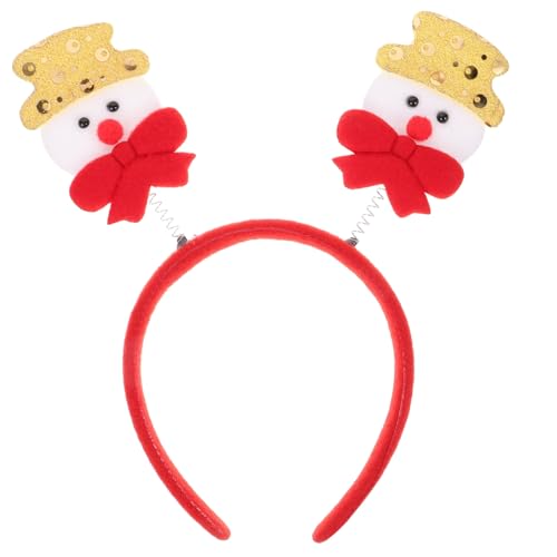 Amosfun Haarschmuck weihnachtsdeko Stirnbänder Schneemann-Headbopper Headboppers-Stirnband Party-Headbopper Kopfschmuck für Weihnachtsfeiern Weihnachtskopfschmuck schöne Haarbänder Feder von Amosfun