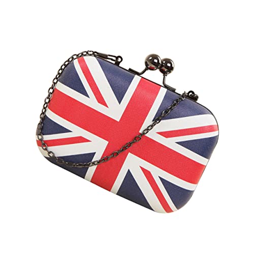 Amosfun Umhängetaschen Für Damen Umhängetasche Für Damen Handtasche Für Damen Schlinge Damen Clutch Geldbörse Kupplungen Für Frauen Britische Fahnen Fräulein Union-jack Kreuzmuster von Amosfun