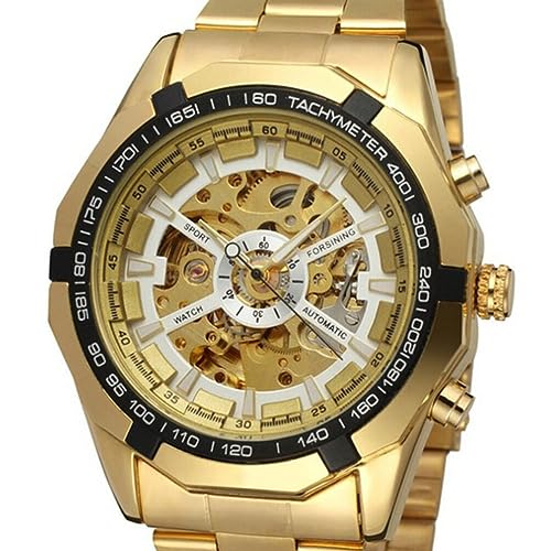 Amosfun Herren Automatik Uhr Aus Edelstahl Im Hollow Style Präzise Mechanische Armbanduhr Für Männer Geeignet Für Alltag Und Besondere Anlässe von Amosfun