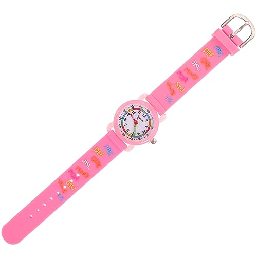 Amosfun Mädchen Cartoon Uhren 3D Kinderuhr Kleinkinderuhr Buchstaben Quarz Armbanduhr Für Mädchen von Amosfun