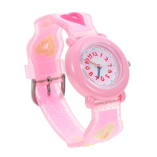 Amosfun Kinderuhr Mit Herzförmigem Design Dekorative Silikonuhr 3D-Cartoon-Muster Bequem Für Kinderbewegung von Amosfun