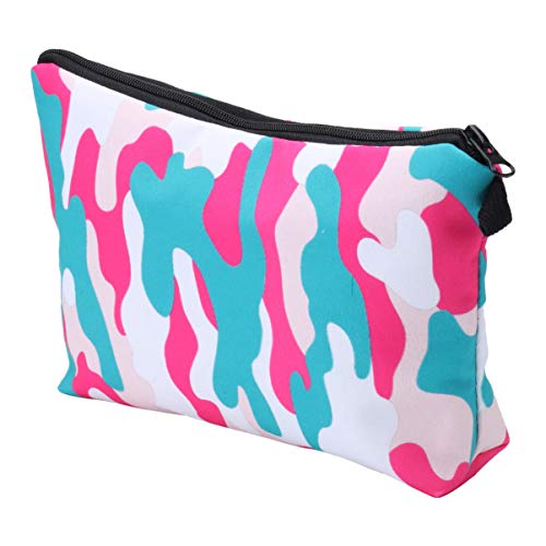 Amosfun Kosmetik Tasche Mit Digitaldruck Und Tarnmuster Kulturbeutel Mit Tarnmuster Kosmetiktaschen Kosmetiktäschchen Für Mädchen Makeup Tasche Strand Polyester Kleine Handtasche Reisen von Amosfun