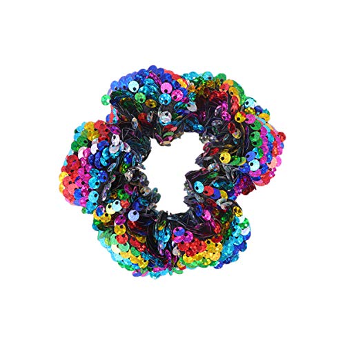 Amosfun Metallic Haar Haargummis Weihnachten Glitter Meerjungfrau Haar Scrunchie Haar Seil Haarbänder Krawatte Pferdeschwanz Inhaber für Kinder Frauen Mädchen von Amosfun