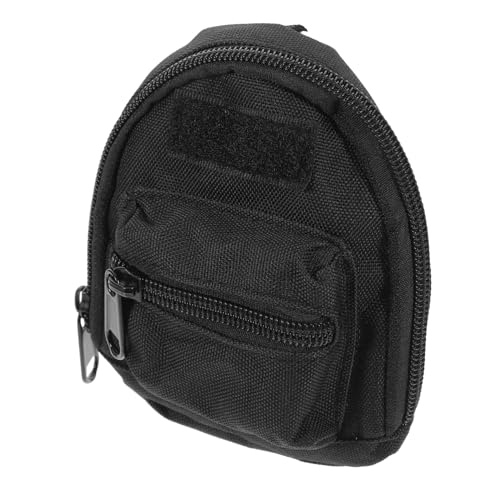 Amosfun Mini Backpack Münzbeutel Tragbare Kompakte Geldbörse für Schlüssel Kopfhörer Stilvolles Design für Täglichen Gebrauch und Outdoor Aktivitäten Schwarz von Amosfun