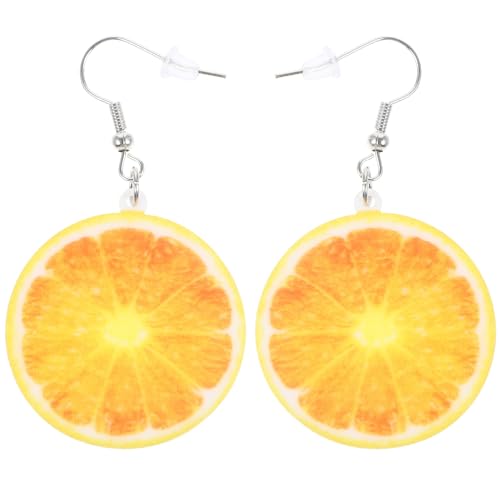 Amosfun Modische Ohrringe Kreative baumelnde Orange Ohrstecker Frauen Schmuck Geschenk Orange Ohrringe von Amosfun