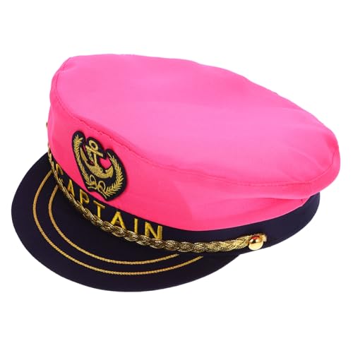 Amosfun Partyhut Bootskapitänsmütze Matrosenmütze Matrosen Kostümzubehör Flugzeug-kostüm-hut Bootskapitänshut Matrosen-kostümhut Matrosenkostüm Hut Admiral Abschlussball Polyester Mann von Amosfun