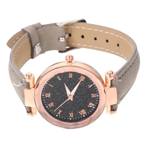 Amosfun Mädchen Armbanduhr - Damen Freizeituhr Mit Römischem Zifferblatt Edelstahl & Leder Elegantes Design von Amosfun