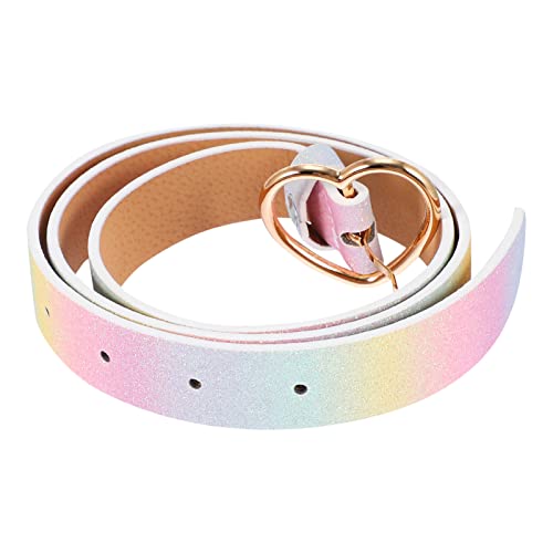 Amosfun Regenbogen-Gürtel für Damen und Mädchen, Glitzer-Gürtel mit Herz-Schnalle, PU-Leder, Taillengürtel, verstellbar, glänzend, Gürtel für Jeans, Hosen, Kleid, Farbig., Einheitsgröße Amosfun Regenbogen-Gürtel für Damen und Mädchen, Glitzer-Gürtel mit Herz-Schnalle, PU-Leder, Taillengürtel, verstellbar, glänzend, Gürtel für Jeans, Hosen, Kleid, Farbig., Einheitsgröße von Amosfun