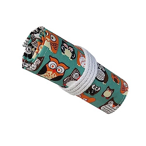 Amosfun Mäppchen stifte aufbewahrung Stift aufbewahrung Reisestift Veranstalter Cartoon Stift Fall schreibwaren stifthalter leinwand Bleistift-Organizer-Tasche tragbar von Amosfun