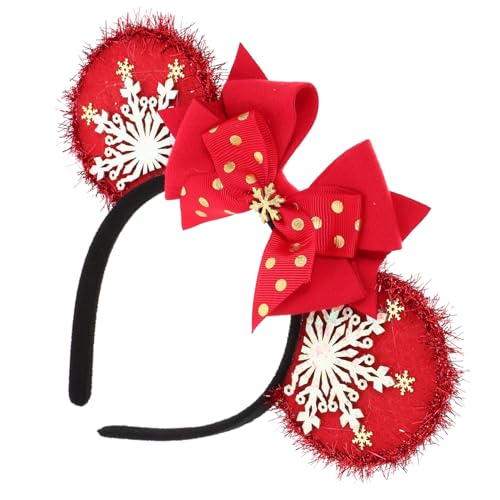 Amosfun Schleife Stirnband Weihnachtskopfbedeckung Schleifenstirnband Für Frauen Festival-stirnband Weihnachtsstirnbänder Disneyland Stirnband Bowknot Haarschmuck Kleidung Stoff Damen von Amosfun