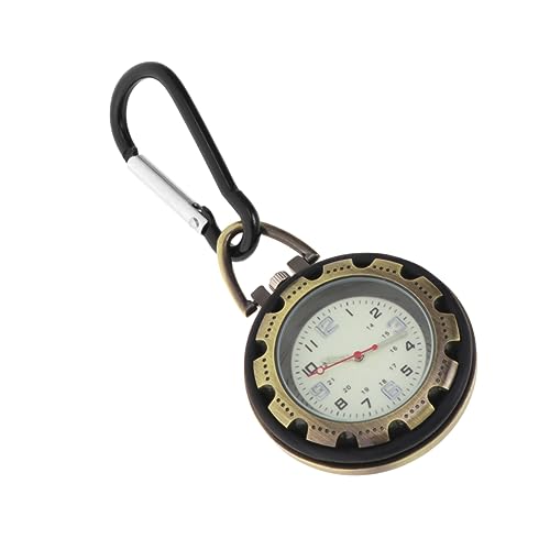 Amosfun Multifunktionale Clip-Uhr Für Bergsteiger Leuchtende Quarz-taschenuhr Mit Antik-Bronze-Design Für Outdoor-enthusiasten Und Uhrenliebhaber von Amosfun
