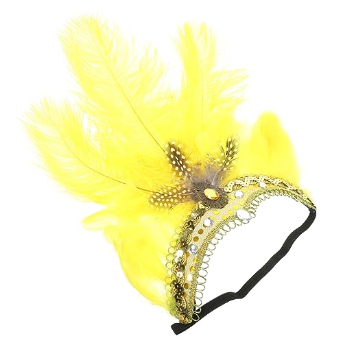 Amosfun Party-stirnband Fascinator-kopfschmuck Für Party Faszination Für Frauen Vintage Party Stirnband Karnevals-fascinator-kopfschmuck Dekoratives Stirnband Kleidung Feder Charmant Damen von Amosfun