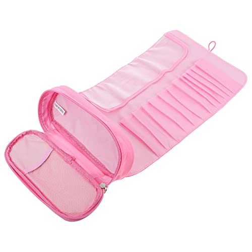 Amosfun Tasche Für Make-up-Pinsel Kosmetikpinseletui Damen Schminktasche Makeup Pinsel Organizer. Rolltasche Für Schminkutensilien Pinsel-Organizer Tragbar Reisen Container Stoff von Amosfun