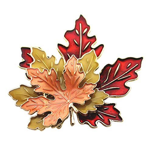 Amosfun Thanksgiving Brosche Pin Herbst Blätter Emaille Pin für Thanksgiving Party Männer Frauen Kleidung Herbst Urlaub Geschenk Schmuck (Größe 2) von Amosfun