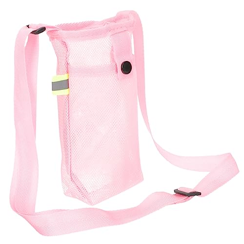 Amosfun Tragbare Wasserbecher-netztasche Wasserflaschenhülle Flaschentasche Mit Riemen Flaschenhalter Kleine Wasserflaschen Strand-Essentials Männer Und Frauen Nylon Getränke Reiten von Amosfun