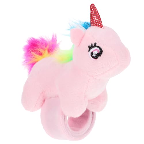 Amosfun Einhorn PlüSch Slap Armband FüR Kinder, Kuscheltier Ohrfeigenarmband, Lustiges Und Tragbares Design, Perfekt FüR Kindergeburtstag Und Party Mitgebsel von Amosfun