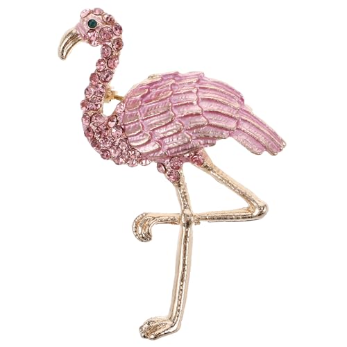 Amosfun Flamingo Brosche Pin Tier Vogel Flamingo Anstecknadel Abzeichen Pin Valentinstag Schmuck Geschenk für Frauen Männer von Amosfun