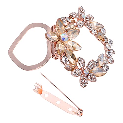 Strass Schals Schnalle Schal Verschluss Clip Ring Kristall Wrap Halter Clamp Verschluss T- Shirt Clips Kleidung Ring Wrap Halter für Frauen von Amosfun