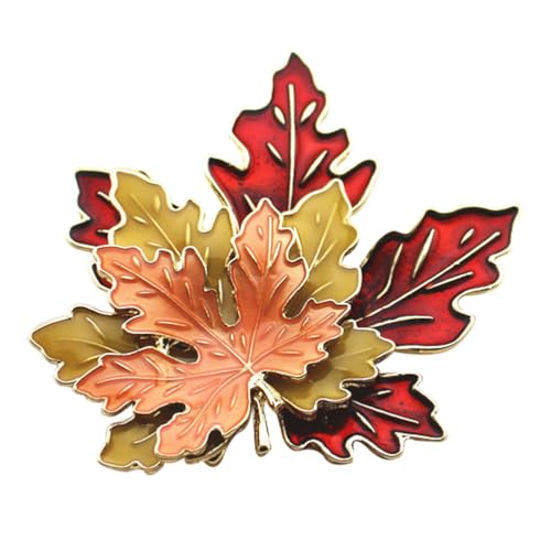Thanksgiving Brosche Pin Herbst Blätter Emaille Pin für Thanksgiving Party Männer Frauen Kleidung Herbst Urlaub Schmuck (Größe 1) von Amosfun