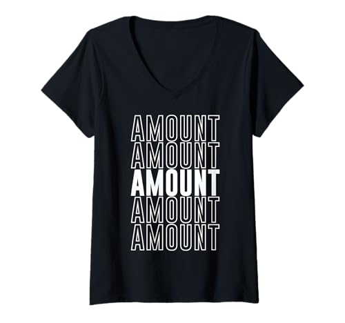 Damen Betrag T-Shirt mit V-Ausschnitt Damen Betrag T-Shirt mit V-Ausschnitt von Amount Apparel