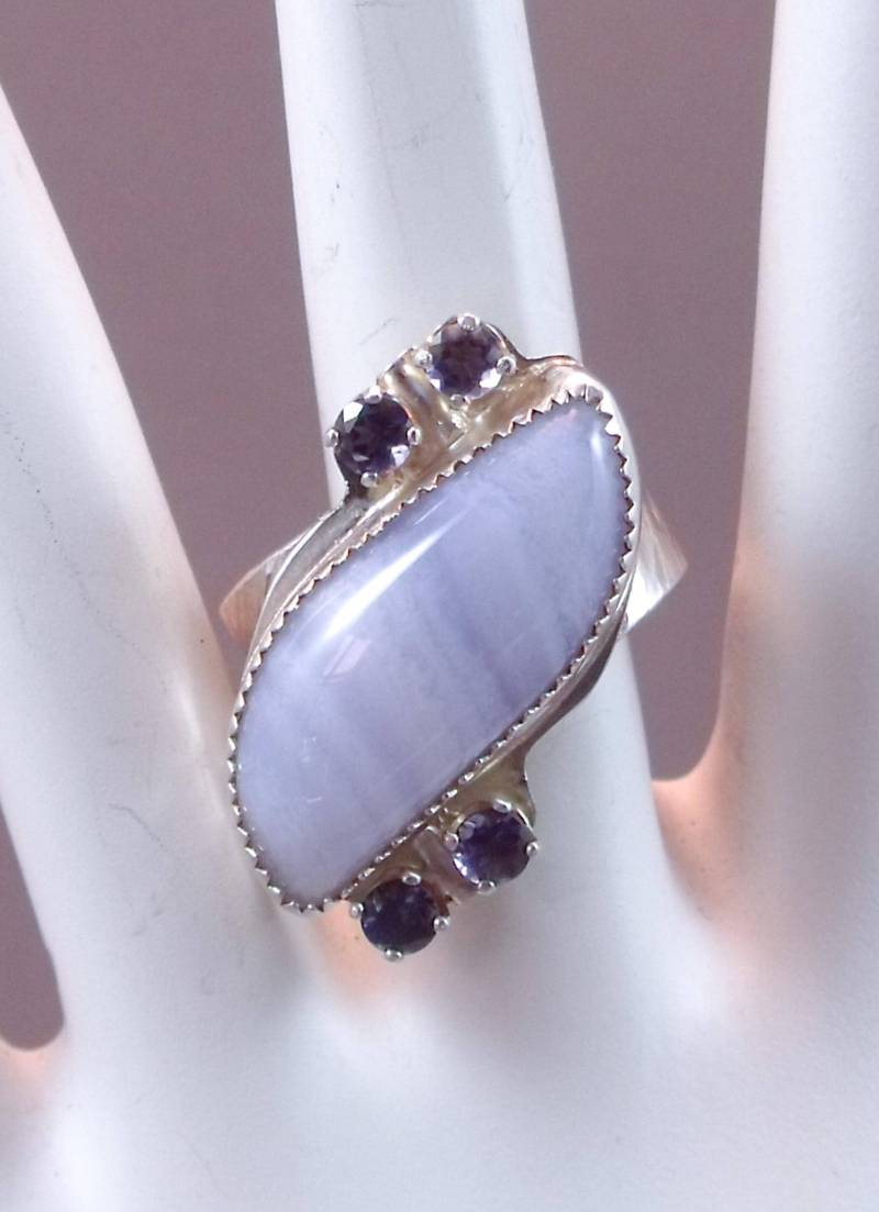 Handgefertigte Multi Stein Sterling Silber Ring Handgefertigte Multi Stein Sterling Silber Ring von Amountaindesigns