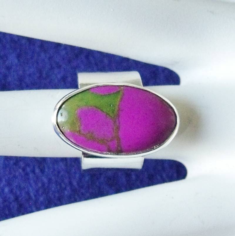 Purple Turquoise Und Pyrit Handarbeit Ring, Türkis Sterling Silber Statement Wide Band Ring Purple Turquoise Und Pyrit Handarbeit Ring, Türkis Sterling Silber Statement Wide Band Ring von Amountaindesigns