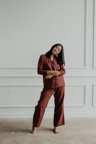 AmourLinen Langarm-Pyjama-Set Nightly von AmourLinen