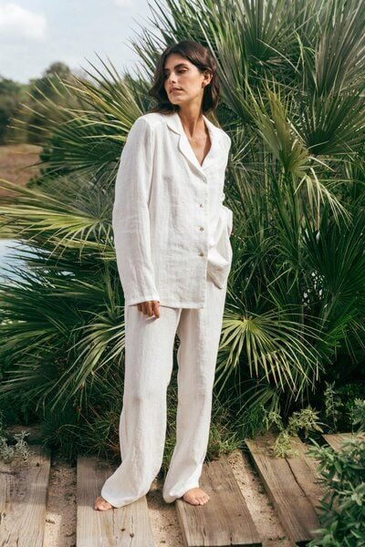 AmourLinen Langarm-Pyjama-Set Nightly von AmourLinen