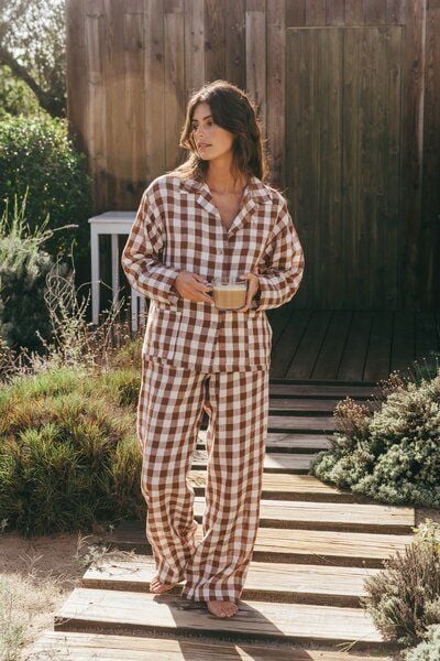 AmourLinen Langarm-Pyjama-Set Snooze von AmourLinen