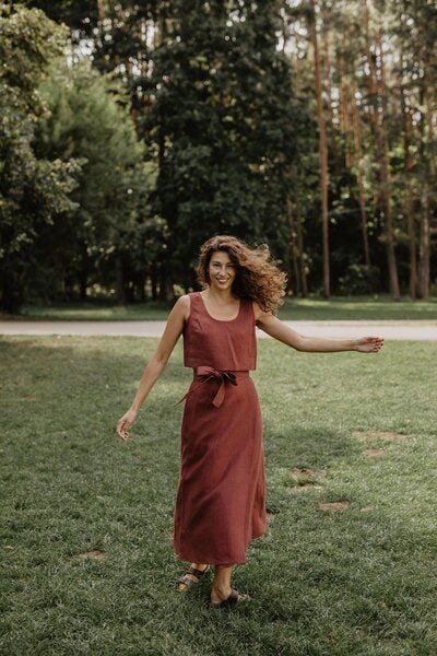 AmourLinen Mini-Leinen-Crop-Top PIPPA von AmourLinen