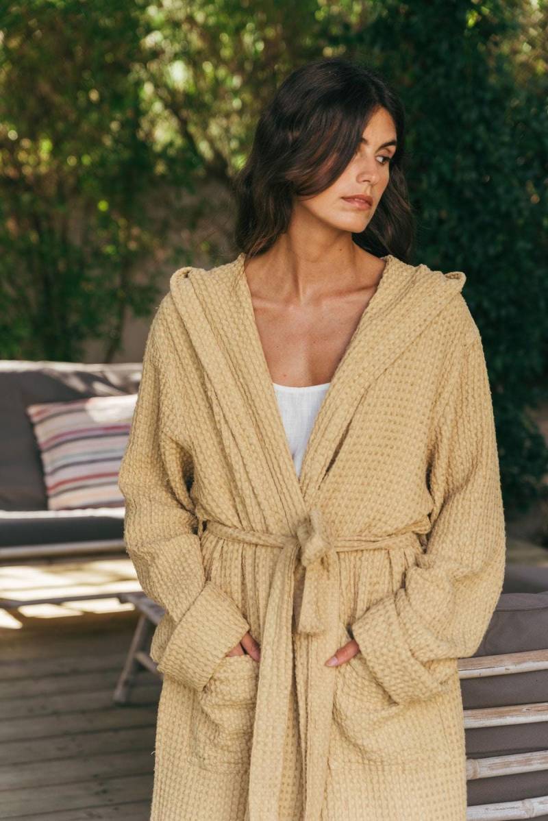 Waffel Leinen Bademantel Snuggle. Frauen Robe von AmourLinen
