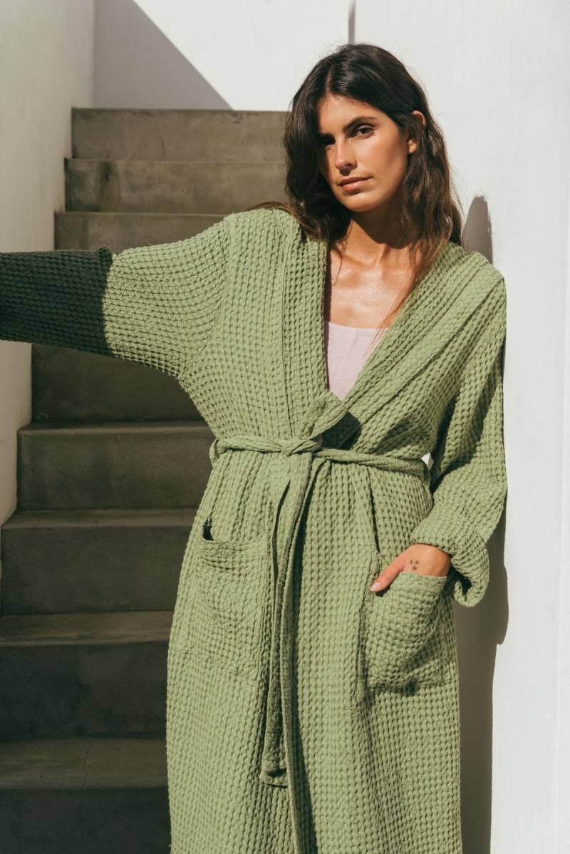 Waffel Leinen Bademantel Snuggle. Frauen Robe von AmourLinen