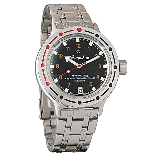 Vostok Amphibia Russischer Militär Taucher 200WR Mechanische AUTO Selbstaufzug Armbanduhr 420270 von Vostok Europe