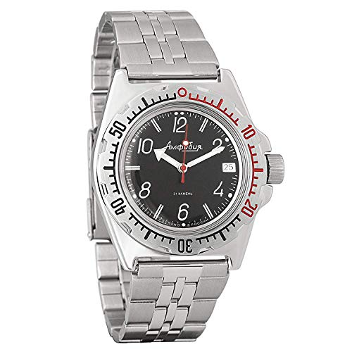 Wostok Amphibian 110909/2416B Tauchen Military Russische Uhren Mechanische automatische Herren blau von Vostok Chistopol