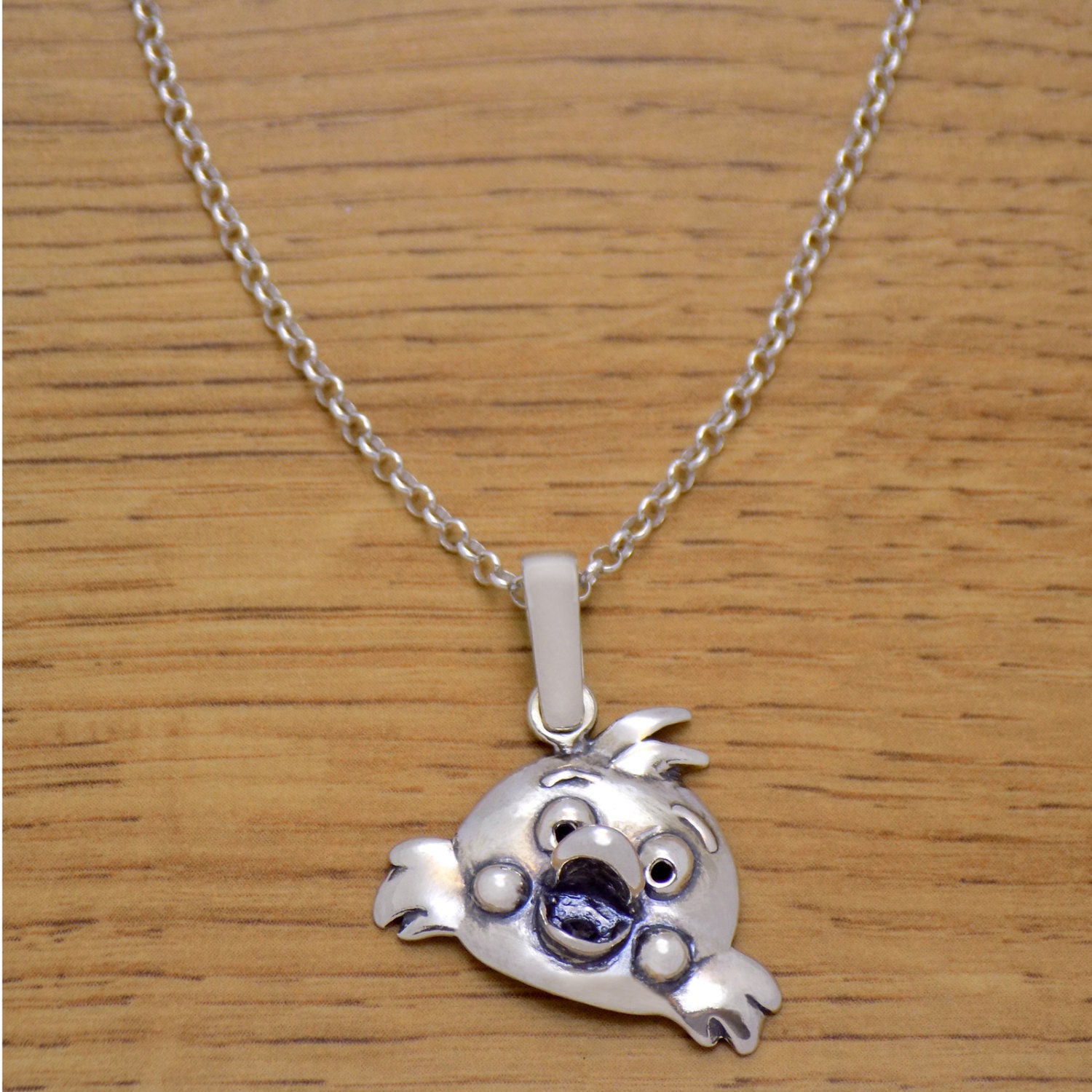 Atemberaubende Solide 925 Sterling Silber Yakky Doodle Halskette Mit Kette Kinder Schöne 3D Ente Anhänger Wunderbare Charmante Handgemachtes Design von AmphoraJewelry