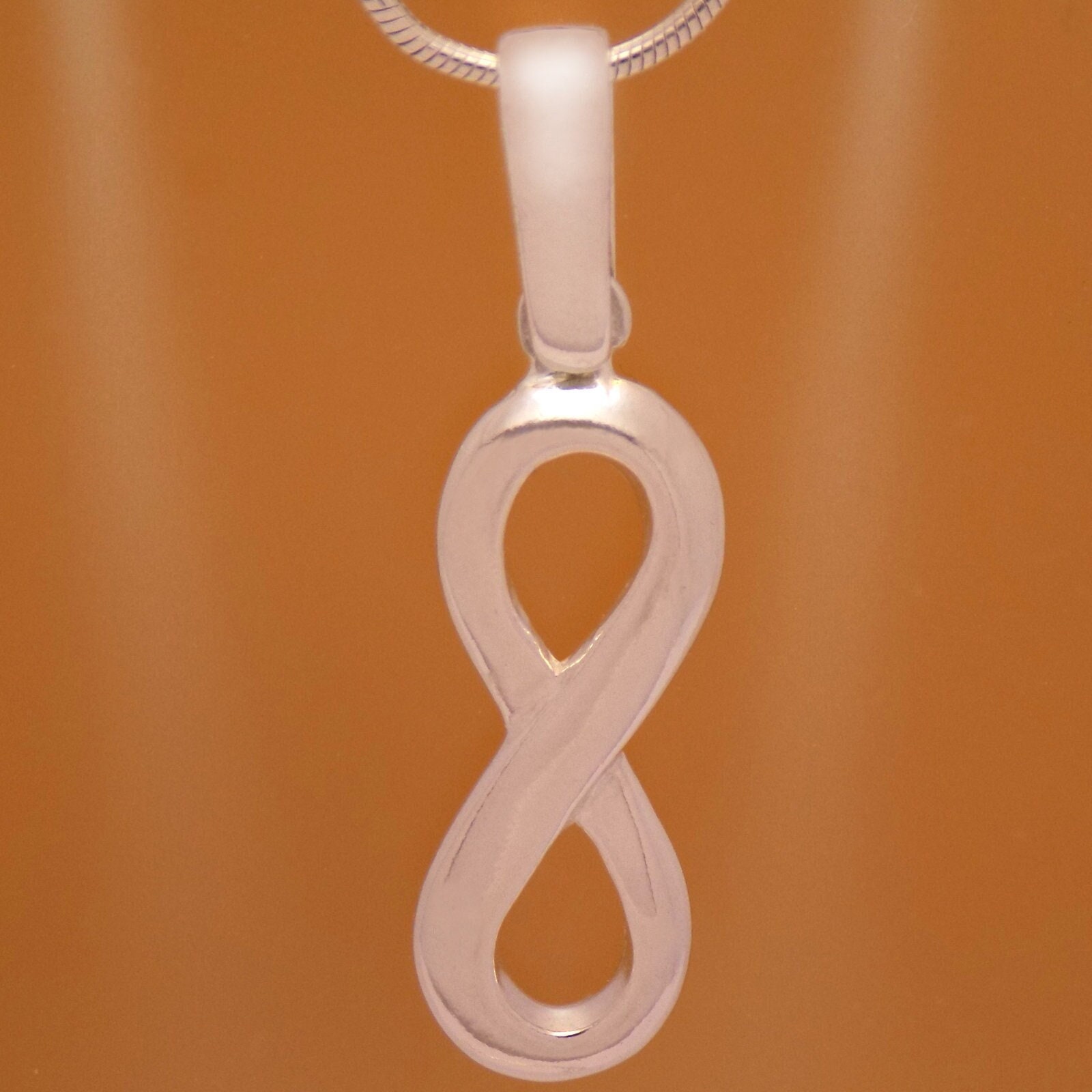 Elegant Massiv Sterling Silber Infinity Design Anhänger 925 Hallmark Charm Schöne Sanft Erstaunliche Marvellous Unglaubliches Handgefertigt von AmphoraJewelry