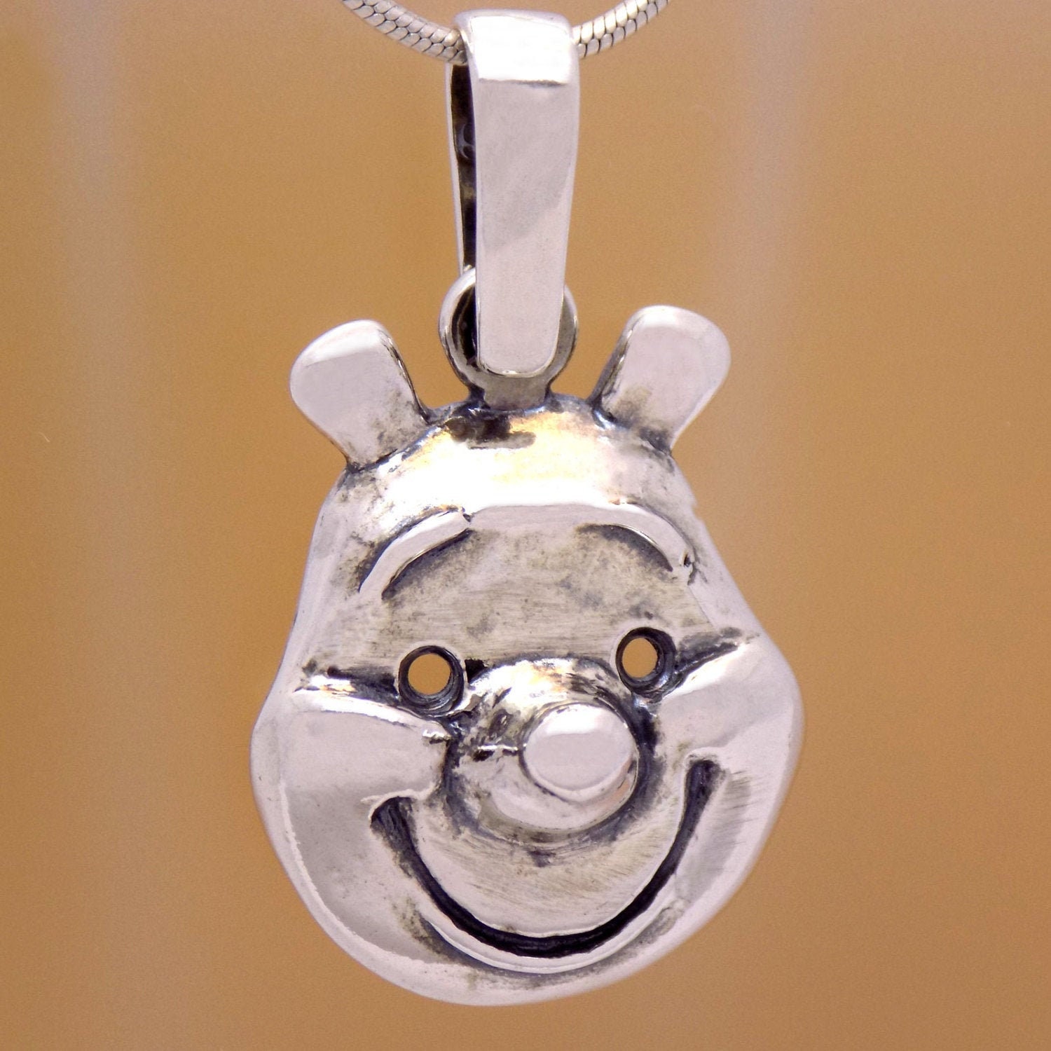 Kühles Solides Sterling Silber Lustiges Design Kinder Schwein Piggy Anhänger 925 Hallmark Amazing Marvelous Unglaubliche Oxidierte Handgefertigte von AmphoraJewelry