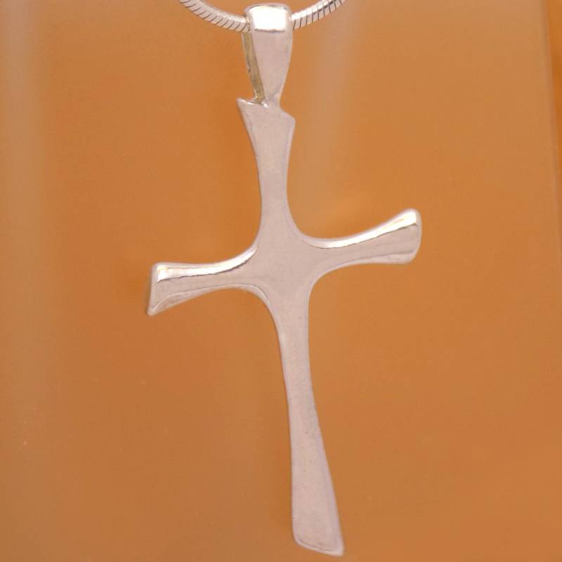 Massives Sterling Silber Stilvolles Design Kreuz Anhänger 925 Hallmark Klassisch Unisex Ausgefallen Sanft Charmant Cool Beeindruckend Handmade von AmphoraJewelry