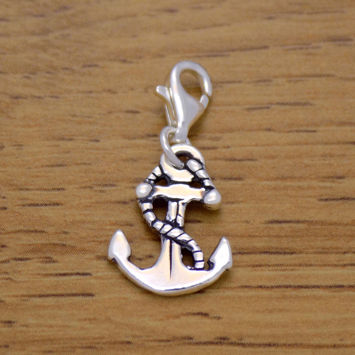 Super Nette Solide 925 Sterling Silber Schöne Anker Anhänger Charm Für Armband Marvellous Oxidized Handmade Handcrafted Design von AmphoraJewelry