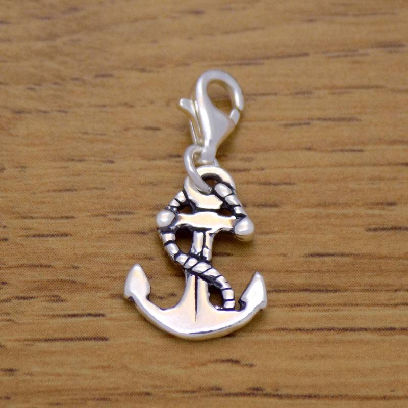 Super Nette Solide 925 Sterling Silber Schöne Anker Anhänger Charm Für Armband Marvellous Oxidized Handmade Handcrafted Design von AmphoraJewelry